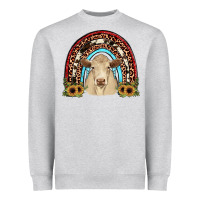 Heather Grey charolais  rainbow Heavyweight Sweatshirt - JahusDesignShop