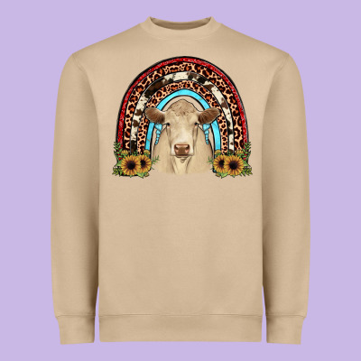 Charolais  Rainbow Heavyweight Sweatshirt Designed By Jahusdesignshop
