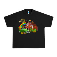 Black barn st patricks with truck and shamrocks Urban Heavy Tee - AdoDesignShop