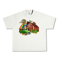 Pistachio barn st patricks with truck and shamrocks Urban Heavy Tee - AdoDesignShop