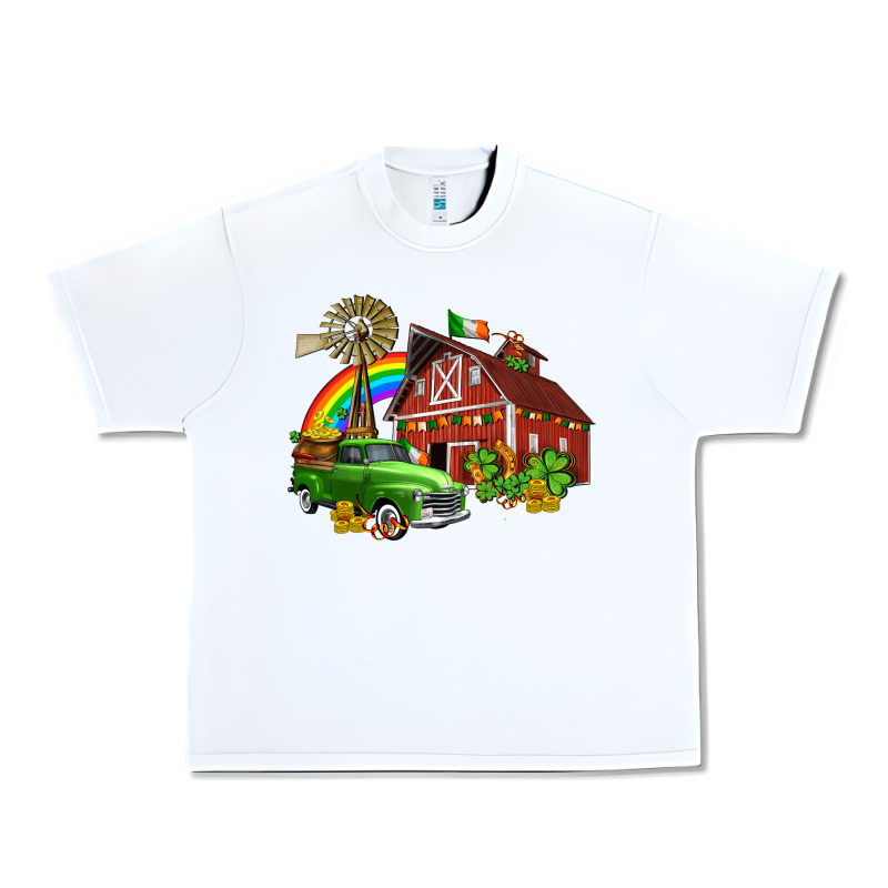 Barn St Patricks With Truck And Shamrocks Urban Heavy Tee by AdoDesignShop | Teevron
