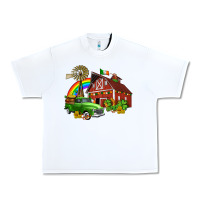 White barn st patricks with truck and shamrocks Urban Heavy Tee - AdoDesignShop