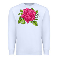 White Perfume Delight Rose Premium Sweatshirt - LillyAllenDesigns