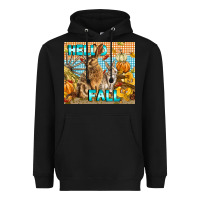 Black Hello Fall Heavyweight Hoodie - LillyAllenDesigns