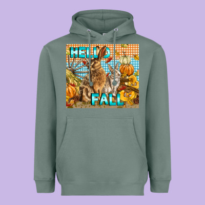 Hello Fall Heavyweight Hoodie Designed By Lillyallendesigns