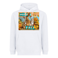 White Hello Fall Heavyweight Hoodie - LillyAllenDesigns