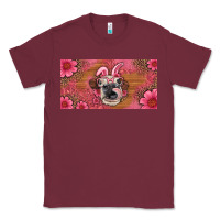 Burgundy easter heifer with bunny ears and glasses license plate Classic Tee - Artiststas
