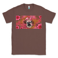 Chestnut easter heifer with bunny ears and glasses license plate Classic Tee - Artiststas