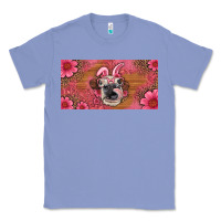 Colony Blue easter heifer with bunny ears and glasses license plate Classic Tee - Artiststas
