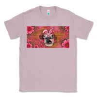 Lilac easter heifer with bunny ears and glasses license plate Classic Tee - Artiststas
