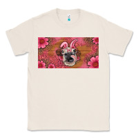 Natural easter heifer with bunny ears and glasses license plate Classic Tee - Artiststas