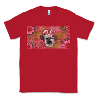 Red easter heifer with bunny ears and glasses license plate Classic Tee - Artiststas