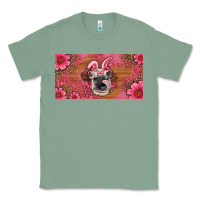 Sage easter heifer with bunny ears and glasses license plate Classic Tee - Artiststas