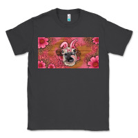Easter Heifer With Bunny Ears And Glasses License Plate Classic Tee | Teevron