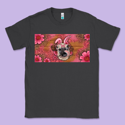 Easter Heifer With Bunny Ears And Glasses License Plate Classic Tee Designed By Artiststas