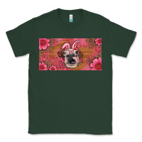 Sports Green easter heifer with bunny ears and glasses license plate Classic Tee - Artiststas