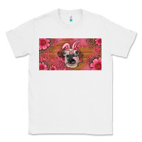 White easter heifer with bunny ears and glasses license plate Classic Tee - Artiststas