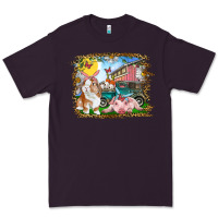 Plum Easter Farm Bunny And Pig Premium Tee - RanaPortraitStore