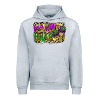 Heather Grey mardi gras Urban Hoodie - CowGirlArtShop