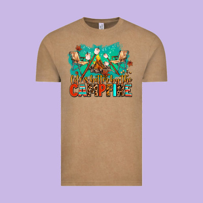 Life Is Better By The Campfire Vintage Tee Designed By Adodesignshop