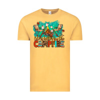 Vintage Mustard life is better by the campfire Vintage Tee - AdoDesignShop