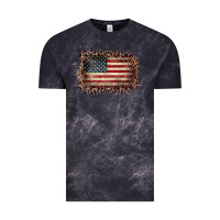 Cloud Black Old Leopard American Flag Frame Vintage Tee - Bettercallsaul