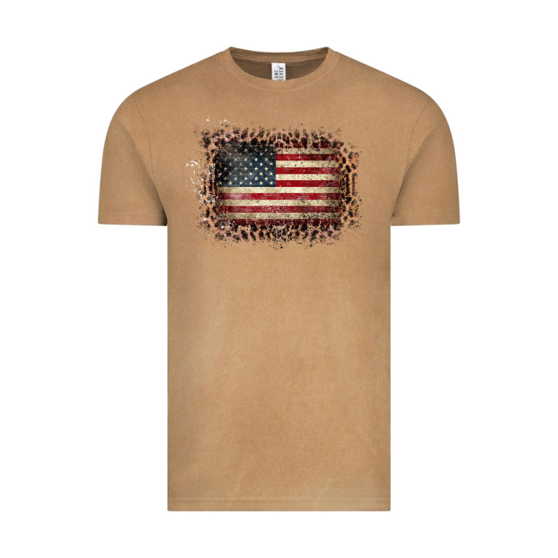 Old Leopard American Flag Frame Vintage Tee by Bettercallsaul | Teevron
