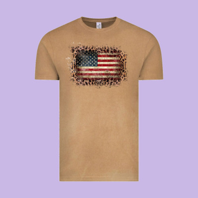 Old Leopard American Flag Frame Vintage Tee Designed By Bettercallsaul