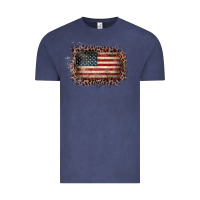 Vintage Denim Old Leopard American Flag Frame Vintage Tee - Bettercallsaul