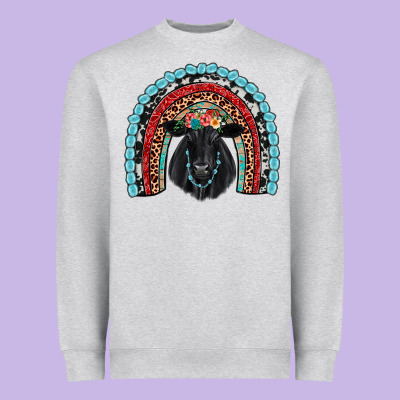 Black Angus  Rainbow Heavyweight Sweatshirt Designed By Jahusdesignshop