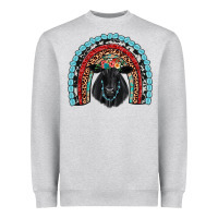 Heather Grey black angus  rainbow Heavyweight Sweatshirt - JahusDesignShop