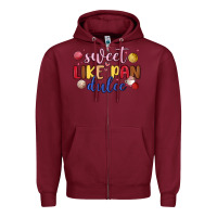 Burgundy sweet like pan dulce Zipper Hoodie - MaliasSmallBusiness