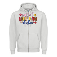 Dove Grey sweet like pan dulce Zipper Hoodie - MaliasSmallBusiness