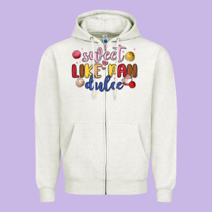 Sweet Like Pan Dulce Zipper Hoodie Designed By Maliassmallbusiness