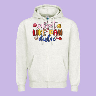 Sweet Like Pan Dulce Zipper Hoodie Designed By Maliassmallbusiness