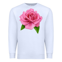 White Perfume Delight Rose Premium Sweatshirt - LillyAllenDesigns