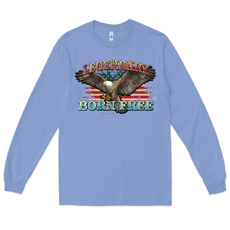 Legendary Born Free Eagle Long Sleeve Tee by NancyCooperArtShop | Teevron