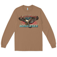 Toasted Coconut legendary born free eagle Long Sleeve Tee - NancyCooperArtShop