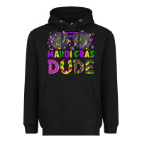 Black mardi gras celebration design Heavyweight Hoodie - LillyAllenDesigns