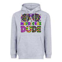 Heather Grey mardi gras celebration design Heavyweight Hoodie - LillyAllenDesigns