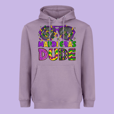 Mardi Gras Celebration Design Heavyweight Hoodie Designed By Lillyallendesigns