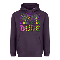 Plum mardi gras celebration design Heavyweight Hoodie - LillyAllenDesigns