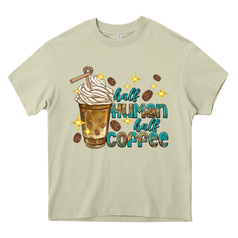 Half Human Half Coffee Heavy Core Tee by texasbilliewilder | Teevron