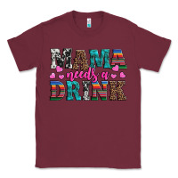 Burgundy western mama needs a drink Classic Tee - Artiststas