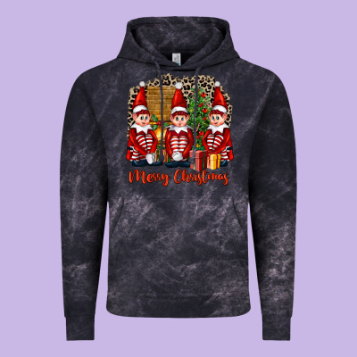 Merry Christmas Elfs Vintage Hoodie Designed By Fadigitalartstudio