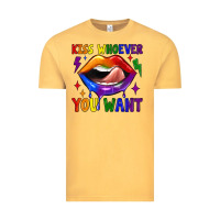 Vintage Mustard kiss whoever you want Vintage Tee - JahusDesignShop