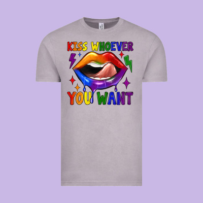 Kiss Whoever You Want Vintage Tee Designed By Jahusdesignshop