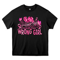 Black cancer picked the wrong girl Heavy Core Tee - RanaPortraitStore