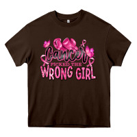Chocolate Brown cancer picked the wrong girl Heavy Core Tee - RanaPortraitStore