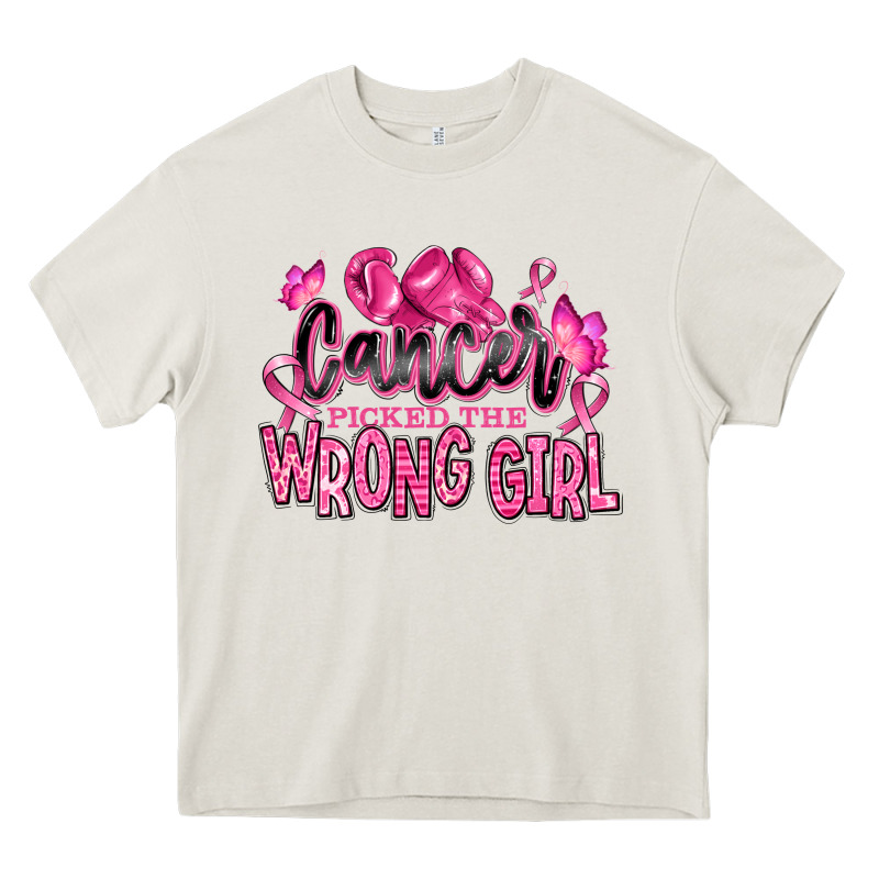 Cancer Picked The Wrong Girl Heavy Core Tee by RanaPortraitStore | Teevron
